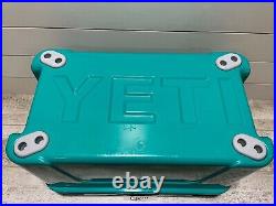 YETI TUNDRA 45 HARD COOLER? CUSTOM LTD. ED. AQUIFER BLUE with? PINK LATCH KIT