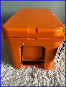 YETI TUNDRA 45 HARD COOLER? KING CRAB? ORANGE? WithDry Goods Basket SEALED BOX