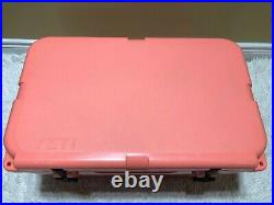 YETI TUNDRA 45 HARD COOLER withDRY GOODS BASKET LTD. ED? CORAL? SEE PIC's