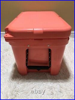 YETI TUNDRA 45 HARD COOLER withDRY GOODS BASKET LTD. ED? CORAL? SEE PIC's