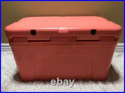 YETI TUNDRA 45 HARD COOLER withDRY GOODS BASKET LTD. ED? CORAL? SEE PIC's