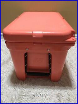 YETI TUNDRA 45 HARD COOLER withDRY GOODS BASKET LTD. ED? CORAL? SEE PIC's