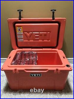 YETI TUNDRA 45 HARD COOLER withDRY GOODS BASKET LTD. ED? CORAL? SEE PIC's