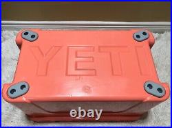 YETI TUNDRA 45 HARD COOLER withDRY GOODS BASKET LTD. ED? CORAL? SEE PIC's