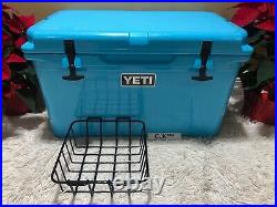 YETI TUNDRA 45 HARD COOLER withDRY GOODS BASKET-VERY RARE? LTD ED? REEF BLUE