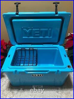 YETI TUNDRA 45 HARD COOLER withDRY GOODS BASKET-VERY RARE? LTD ED? REEF BLUE