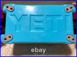 YETI TUNDRA 45 HARD COOLER withDRY GOODS BASKET-VERY RARE? LTD ED? REEF BLUE