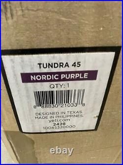 YETI TUNDRA 45 NORDIC Purple NEW Other. Nothing Ever Inside LIMITED EDITION