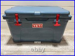 YETI TUNDRA 45 hard cooler? CUSTOM LTD ED? NORDIC BLUE? +? RED LATCH KIT