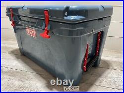 YETI TUNDRA 45 hard cooler? CUSTOM LTD ED? NORDIC BLUE? +? RED LATCH KIT