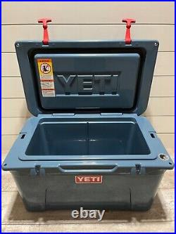 YETI TUNDRA 45 hard cooler? CUSTOM LTD ED? NORDIC BLUE? +? RED LATCH KIT