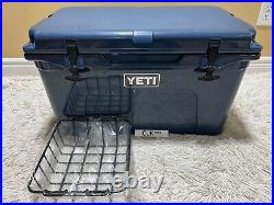 YETI TUNDRA 45 hard cooler+DRY GOODS BSKT NAVY! +YOU PICK COLOR of LATCH KIT