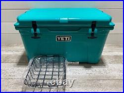 YETI TUNDRA 45 hard cooler RARE LTD ED AQUIFER BLUE! +DRY GOODS BSKT, SEE PIC's