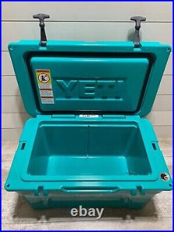 YETI TUNDRA 45 hard cooler RARE LTD ED AQUIFER BLUE! +DRY GOODS BSKT, SEE PIC's