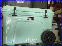 YETI TUNDRA HAUL SEAFOAM COOLER With WHEELS RARE LIMITED EDITION DISCONTINUED