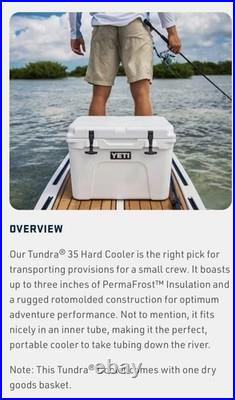 YETI Tundra 35 Cooler Holds 39 Cans, 29 lbs Ice, Includes Dry Goods Basket