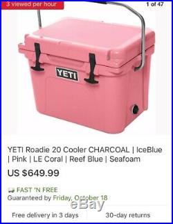 YETI Tundra 35 Pink Cooler Limitied Edition Very Nice