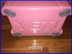 YETI Tundra 35 Pink Cooler Limitied Edition With Pink YETI Hat Excellent Rare