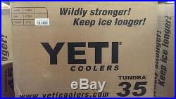 YETI Tundra 35 qt Cooler ICE BLUE Hard side Ice Chest NEW! + FREE SHIPPING