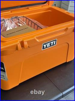 YETI Tundra 45 Cooler with Basket? King Crab Orange? NWT