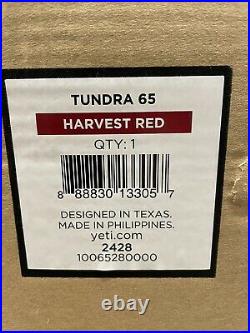 YETI Tundra 65 Cooler Harvest Red NEW SEALED BOX. SOLD OUT Limited Edition