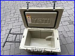 YETI Tundra Haul Portable Wheeled Cooler, Desert Tan, 55, With Ice Pack divider