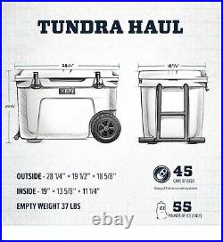 YETI Tundra Haul Portable Wheeled Cooler RARE COLOR Aquafier Blue NWT