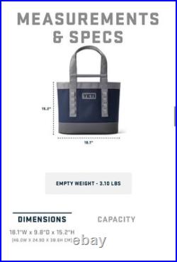 Yeti Black Camino Carryall 35 Tote Bag Organizer