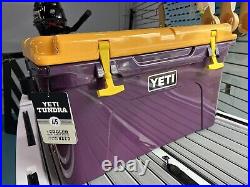 Yeti Cooler 45Q Custom Yellow and Purple With Custom Color Handles/Rope
