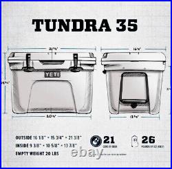 Yeti Cooler Yeti Tundra 35 Hard Cooler Blizzard White Brand New In Box