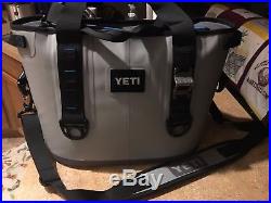 Yeti Hopper 20 Cooler, Blue & Gray Soft Bag Portable Used