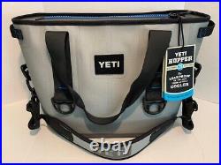 Yeti Hopper 20 Soft Cooler Fog Gray and Tahoe Blue NEW With Tags