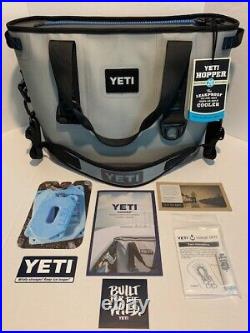 Yeti Hopper 20 Soft Cooler Fog Gray and Tahoe Blue NEW With Tags