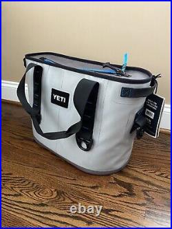 Yeti Hopper 20 Soft Side Cooler Fog Gray Tahoe Blue NEW WITH TAGS