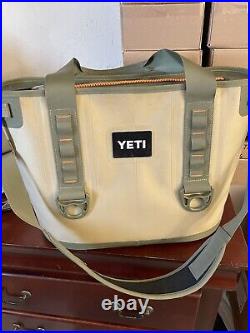 Yeti Hopper 20 Tan Green Orange Soft Sided Cooler Hard To Find Colorway