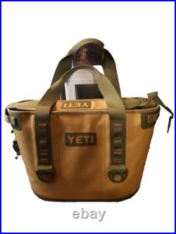 Yeti Hopper 20 Tan and Green with Orange Interior and Zipper Cooler / Carrier