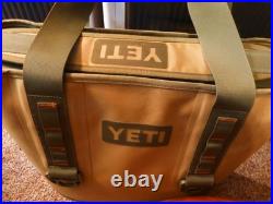 Yeti Hopper 20 Tan and Green with Orange Interior and Zipper Cooler / Carrier