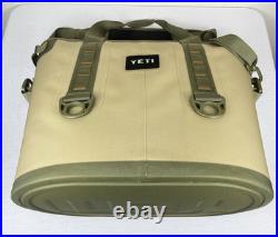 Yeti Hopper 30 Original Tote Soft Cooler Shoulder Bag VGC Green Orange Rare