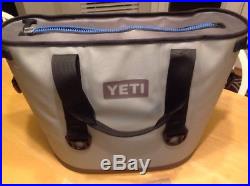 Yeti Hopper 30 Portable Cooler Fog Gray/Tahoe Blue Used Only Once