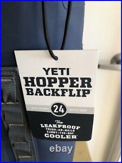 Yeti Hopper BackFlip 24 Soft Cooler Navy Blue Backpack Cooler