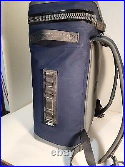 Yeti Hopper BackFlip 24 Soft Sided Backpack Cooler Blue with grey accent