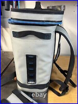 Yeti Hopper BackFlip 24 Soft Sided Backpack Cooler- Gray/blue W / Front Pouch