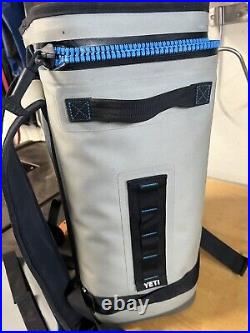 Yeti Hopper BackFlip 24 Soft Sided Backpack Cooler- Gray/blue W / Front Pouch