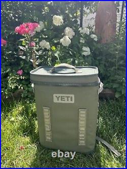 Yeti Hopper BackFlip 24 Soft Sided Backpack Cooler Highlands Olive USED