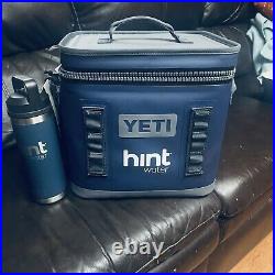 Yeti Hopper Flip 12 Cooler Bag Navy Hint Water Edition With 18oz Rambler Bottle