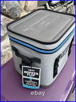 Yeti Hopper Flip 12 Soft Cooler -New- Fog Gray Tahoe Blue 1st Generation RARE