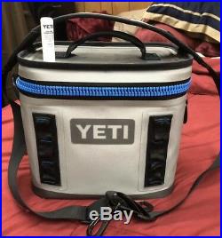 Yeti Hopper Flip 8 Cooler In Fog Gray/Tahoe Blue-Flawless