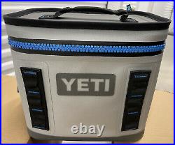 Yeti Hopper Flip 8 Soft Cooler Fog gray Tahoe Blue Discontinued Rare NEW