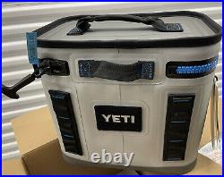 Yeti Hopper Flip 8 Soft Cooler Fog gray Tahoe Blue Discontinued Rare NEW