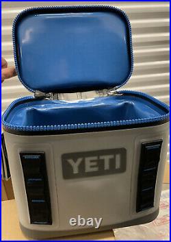 Yeti Hopper Flip 8 Soft Cooler Fog gray Tahoe Blue Discontinued Rare NEW